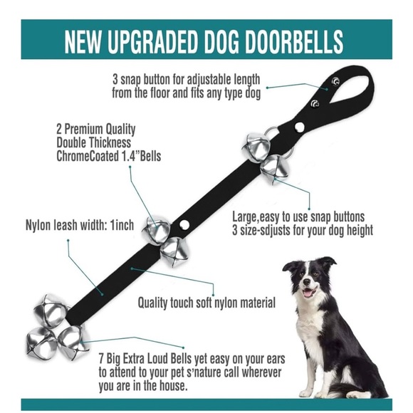 Dog door bells. Hang from any door to train your dog to go outside. New! - Picture 2 of 3